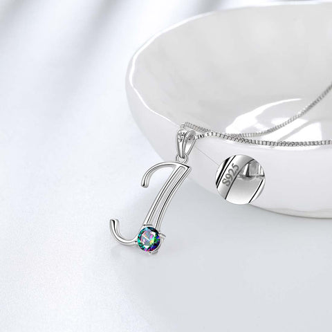 Women Letter J Initial Necklaces Sterling Silver - Necklaces - Aurora Tears Jewelry