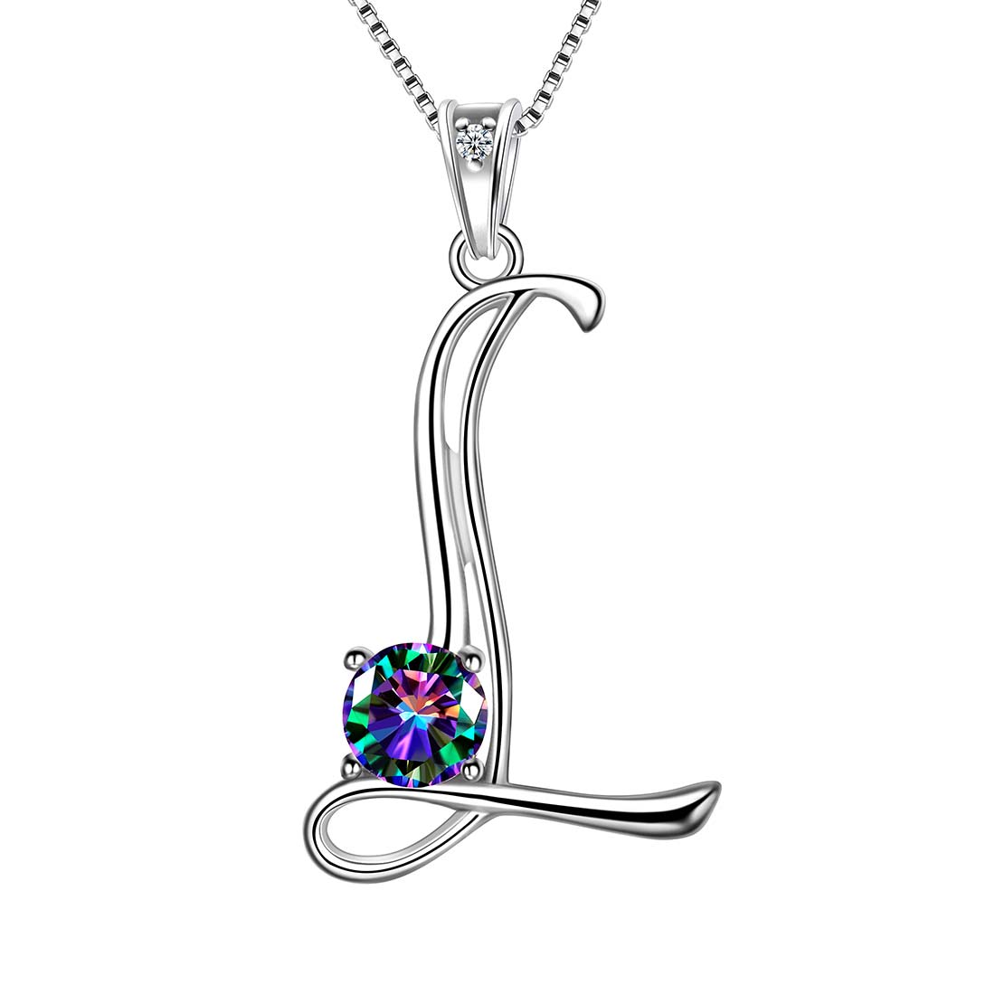 Women Letter L Initial Necklaces Sterling Silver - Necklaces - Aurora Tears Jewelry