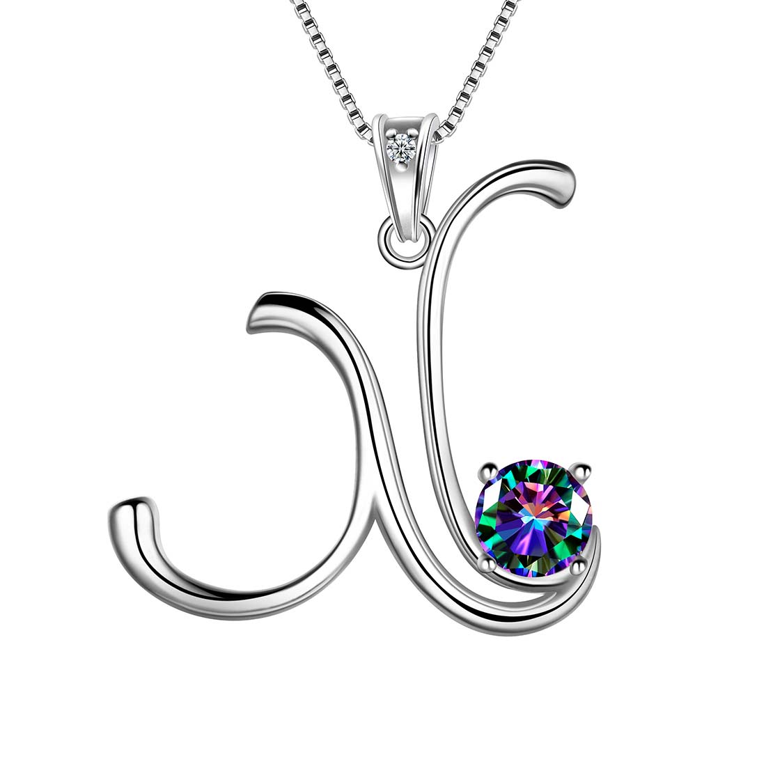 Women Letter X Initial Necklaces Sterling Silver - Necklaces - Aurora Tears Jewelry