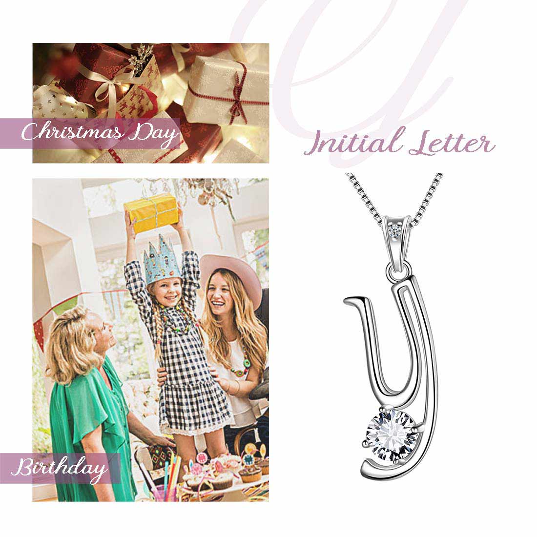 Women Letter Y Initial Necklaces Sterling Silver - Necklaces - Aurora Tears Jewelry