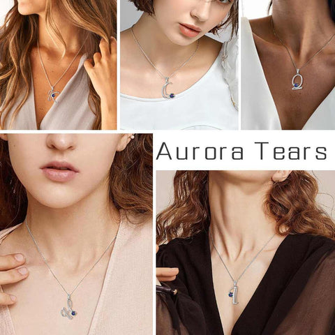 Women Letter I Initial Necklaces Sterling Silver - Necklaces - Aurora Tears Jewelry