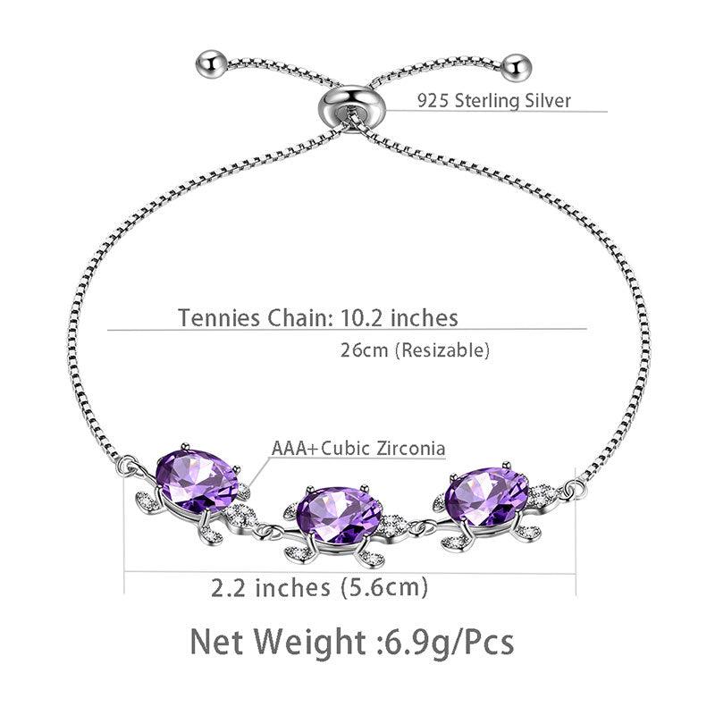 Women Turtle Bracelets Adjustable Sterling Silver - Bracelet - Aurora Tears