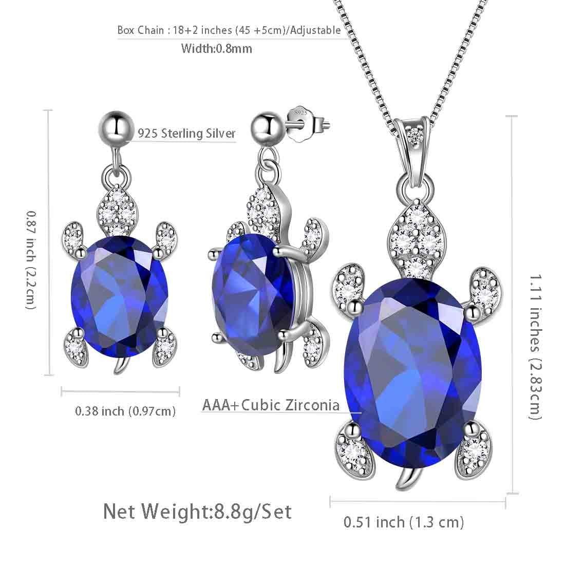 Women Turtle Jewelry Sets 3PCS Sterling Silver - Jewelry Set - Aurora Tears Jewelry