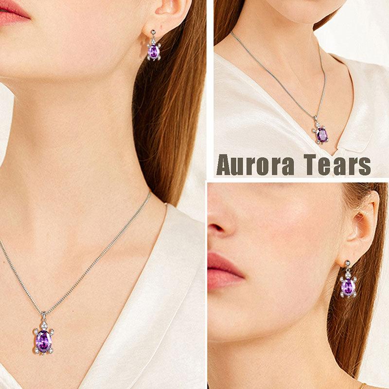 Women Turtle Jewelry Sets 3PCS Sterling Silver - Jewelry Set - Aurora Tears