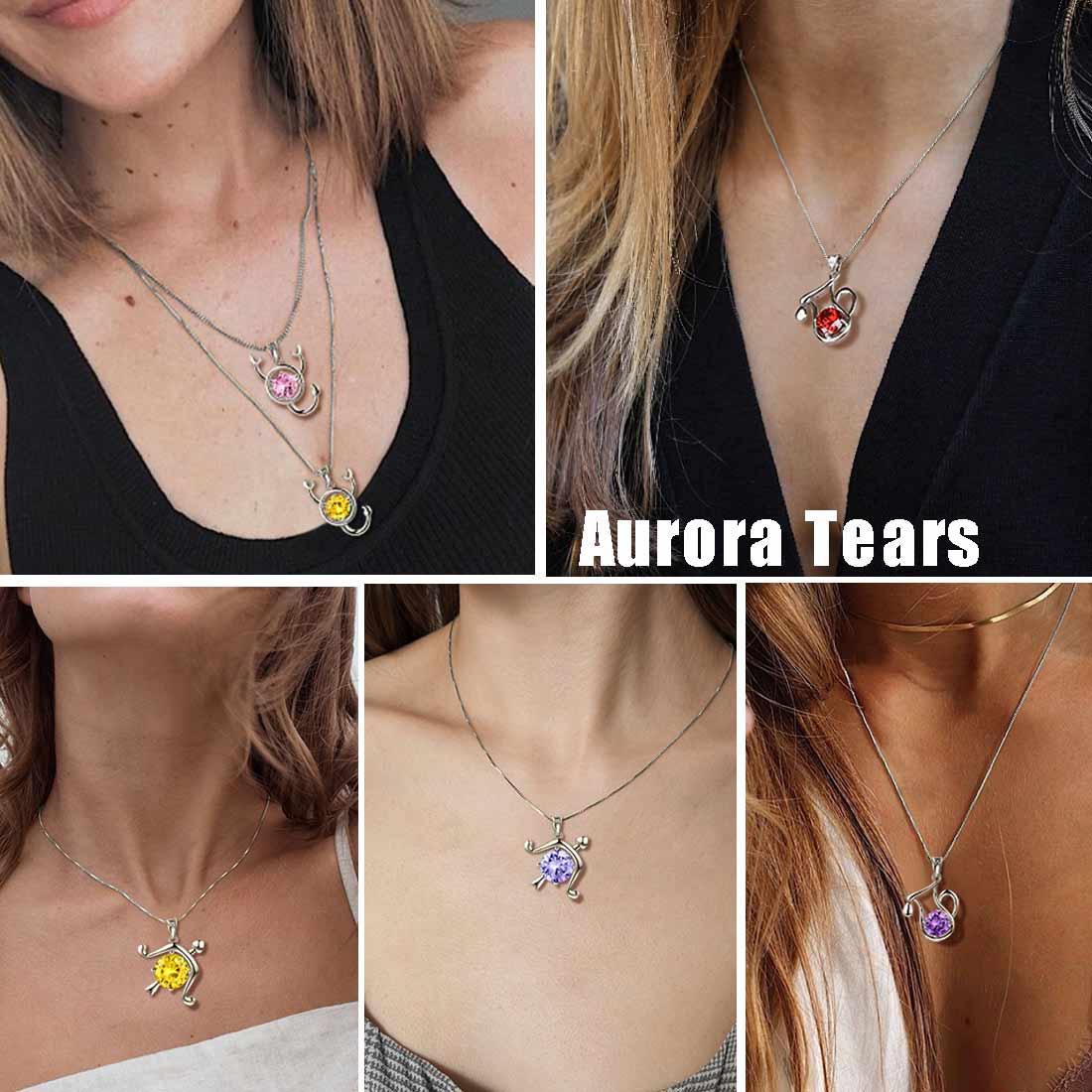 Scorpio Zodiac Necklace November Birthstone Pendant Crystal - Necklaces - Aurora Tears